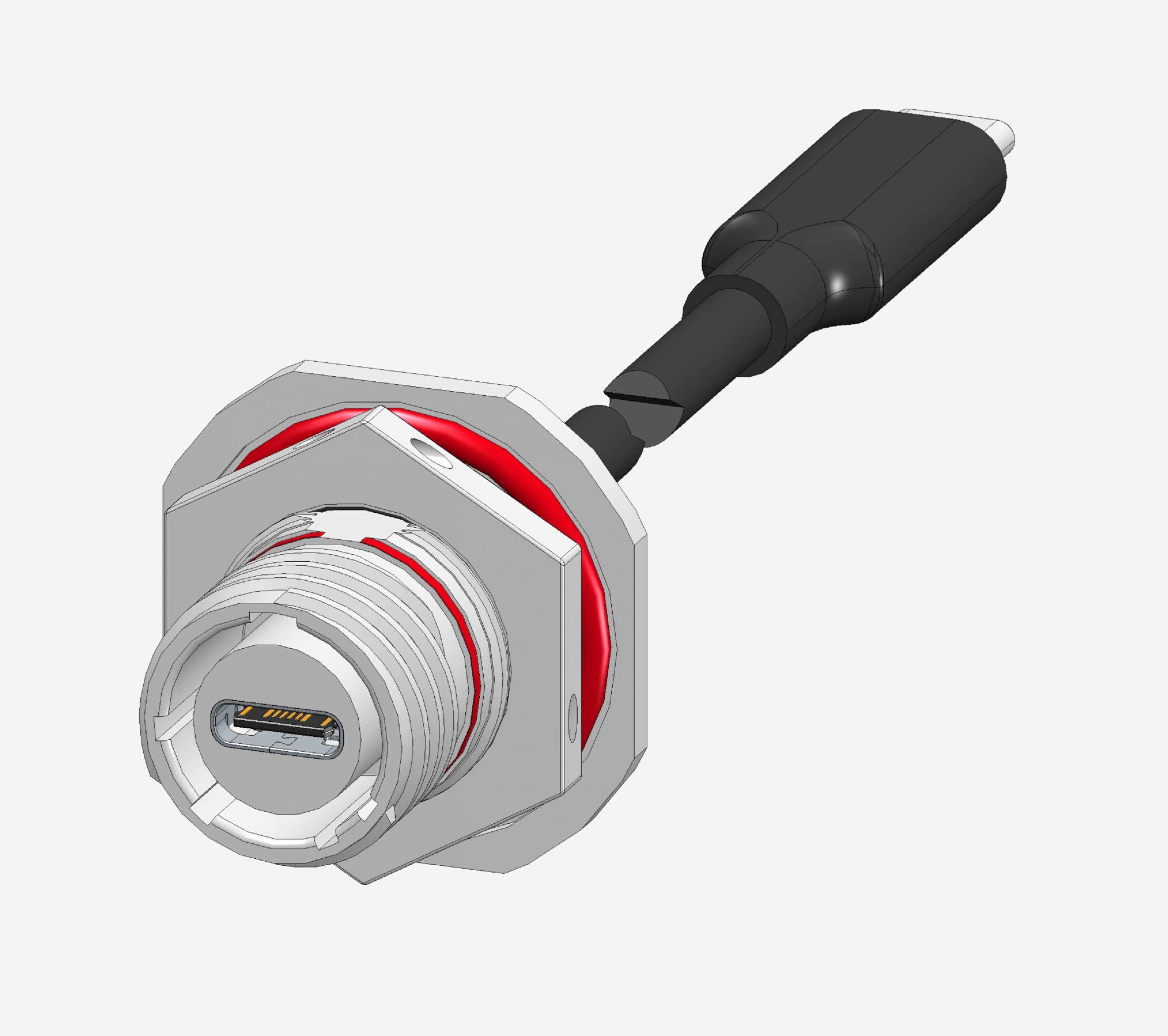USB-C - Jam Nut w Cordset