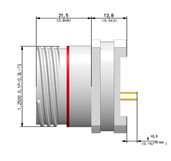 RJ45 Pin Header - Double Flange - Image 3